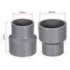 sourcing map PVC DWV Reducing Coupling Schedule 40 Gray 50mm