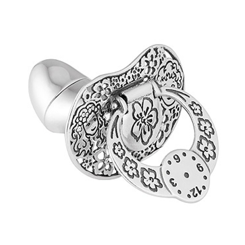 fish Children's Christening Gift Dummy Real Silver Clear Ecological Packaging