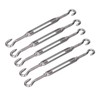 5Pcs Turnbuckle Hook and Hook Wire Rope Tension 304 Stainless