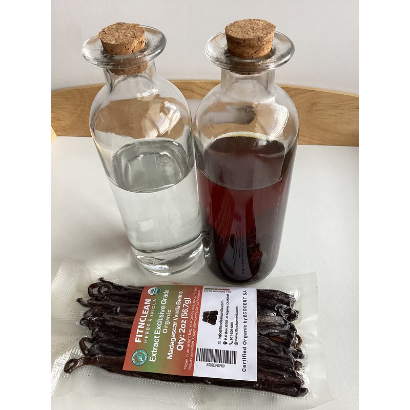 2oz Madagascar Organic Vanilla Beans Extract Exclusive Grade B. Certified