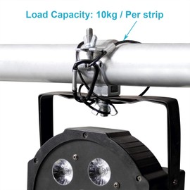 20 Pack 52cm/20" Safety Security Cable Wire for Stage Lighting per strip Load 10kg, Stainless Steel + PVC, Black (Buckle Ended and Looped Ended)