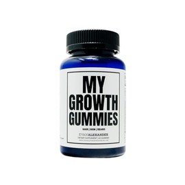 Evan Alexander Grooming My Growth Gummies | Healthy Hair & Beard Growth Support | Stronger Hair Follicles & Better Skin | Strawberry & Coconut Flavor | Vitamins C, D3, B6, B12 & Biotin | 60 Gummies