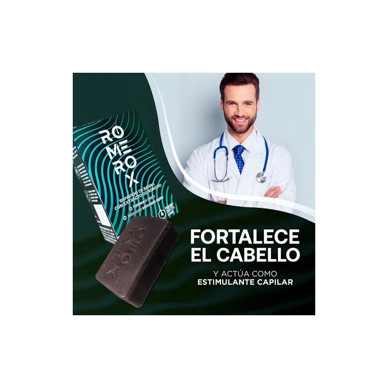 Shampoo Anticaída Romerox Tratamiento Cabello Y Barba 3 Pack