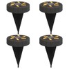 vidaXL Solar Ground Lights with Ground Spike 4pcs Warm White