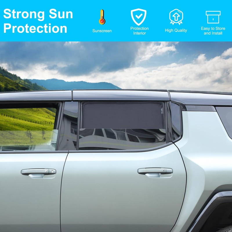 Car Side Window Shades Compatible with Hummer EV Accessories 2024