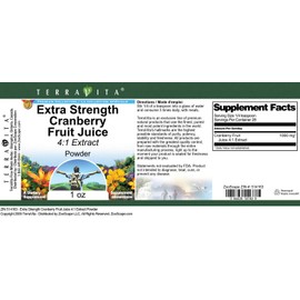 Extra Strength Cranberry Fruit Juice 4:1 Extract Powder (1 oz, ZIN: 514163) - 3 Pack