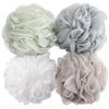 BTYMS Bath Sponge 60g Pouch Body 4 Pack Mesh Looper Puff Shower Scrunch Wash, 1 Piece / BTYMS 목욕 스펀지 60g 파우치 바디 4팩 메쉬 루프파 퍼프 샤워 스크런치 워시, 1개