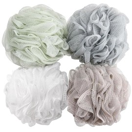 BTYMS Bath Sponge 60g Pouch Body 4 Pack Mesh Looper Puff Shower Scrunch Wash, 1 Piece / BTYMS 목욕 스펀지 60g 파우치 바디 4팩 메쉬 루프파 퍼프 샤워 스크런치 워시, 1개