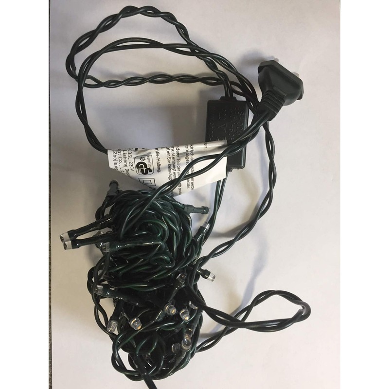LED Mini-Lichterkette 35er warmweiß / grün ein Strang innen 09267