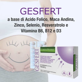 Gesfert, integratore a base di Acido Folico, Maca Andina, Zinco, Selenio, Resveratrolo e Vitamina B6, B12 e D3. Integratori Fertilità Femminile, 60 cpr - Cisbani Pharma