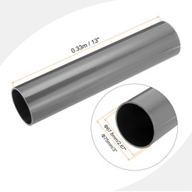 sourcing map 3 Inch PVC Rigid Tube Round Pipe Tubing Hardware Tubing 67.8mm ID 75mm OD 330mm/13 Light Grey High Impact for Water Pipe