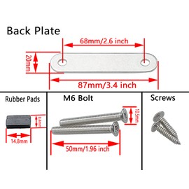 MX Boat Folding Cleats 4-1/2“ Flip Up Dock Cleats Marine Boat Cleats Stainless Steel,with Back Plate and Installation Accessories 4PCS