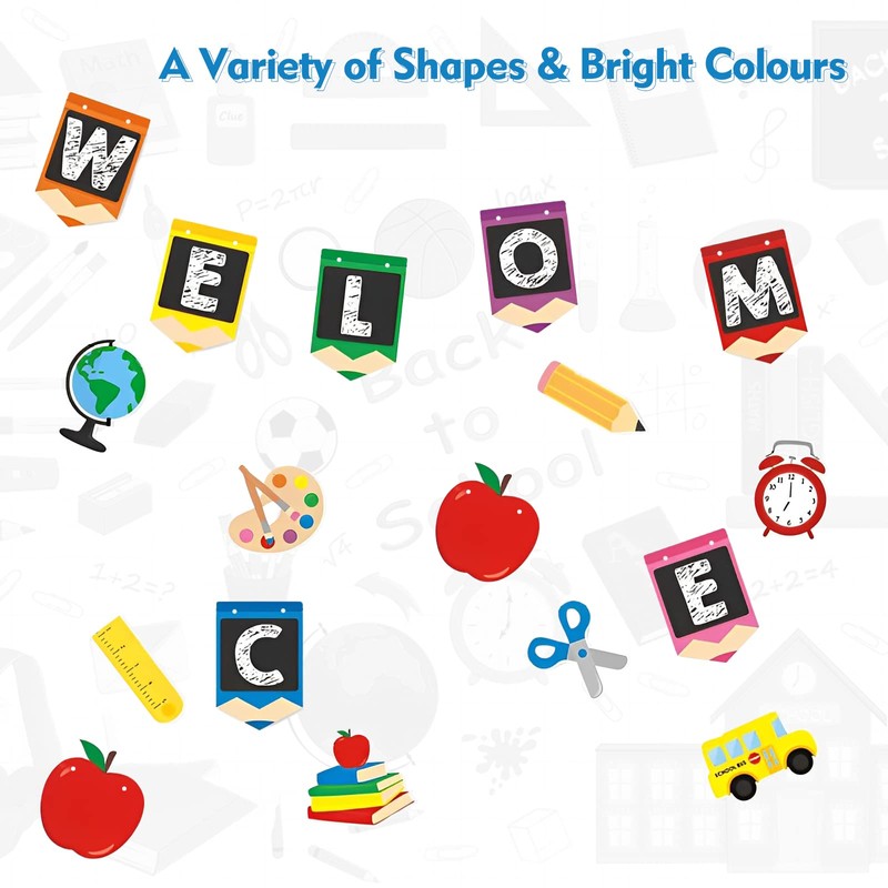 2Pcs Welcome Banner Classroom Banner Decorations, Back To School Decorations
