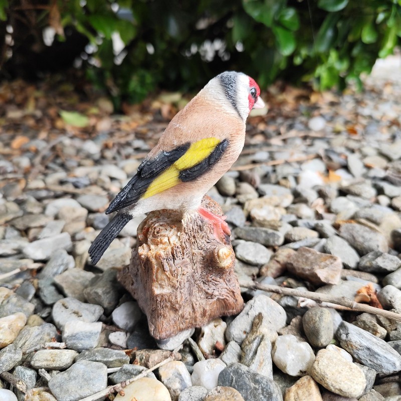 Vivid Arts - Singing Songbird – Realistic Goldfinch Bird Ornament