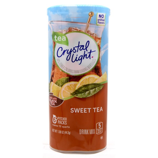 Crystal Light Sweet Tea Drink Mix, 12-Quart 1.56-Ounce Canister (Pack Of 11)