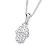 Old English Jewellers 925 Sterling Silver Hand of Hamsa Cubic