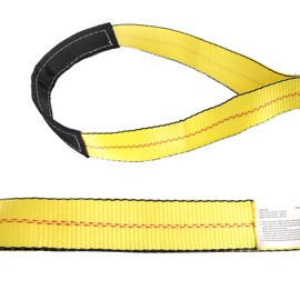 TOPZEA 2 Pack 10' x 2" Lifting Sling Straps, Heavy Duty Lifting Towing Slings Nylon Web Sling Tree Saver Recovery Strap Winch Straps for Hoist, Truck, Boat, ATVs, 10,000 Pound Capacity