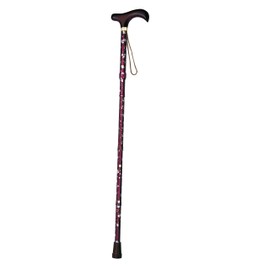 Shima Seisakusho Folding Compact Stick F Floral Red