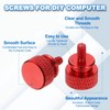 sourcing map 10 Pcs 6#32 Knurled Thumb Screw Computer Case