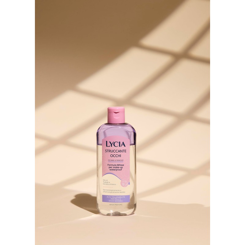 Lycia, Struccante Occhi Bifasico, Struccante per Make Up Waterproof, Formula