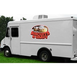 Biscuits & Gravy 12" Concession Decal Sign cart Trailer Stand Sticker Equipment