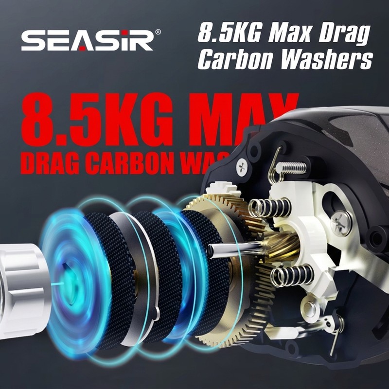 Carrete de pesca de lanzamiento SEASIR DCAST DC, con control