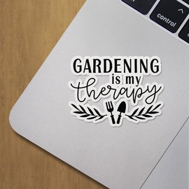 Decal Stickers of Gardening is My Therapy Premium Indoor (No Waterproof) Vinyl Decal Stickers for Laptop Phone Accessory Helmet Car Window Mug Tuber Cup Door Wall Decoration ANDVER3d2306aBL