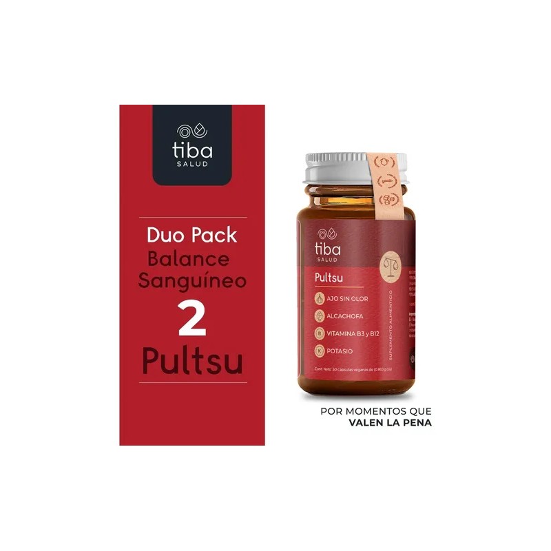 Pultsu Corazón Balance Sanguineo Tiba Salud 2 Pack 60 Cápsulas