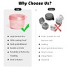 Uouovo Leak Proof Denture Bath Cup Large Denture case Retainer