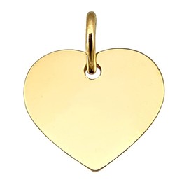 unbekannt Pendant Engraving Plate Heart Real Gold 333 Including Engraving Yellow Gold Quality New, Yellow Gold