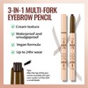 HOSAILY Microblading Eyebrow Pen with 4&3 Fork Tip, Waterproof Natural
