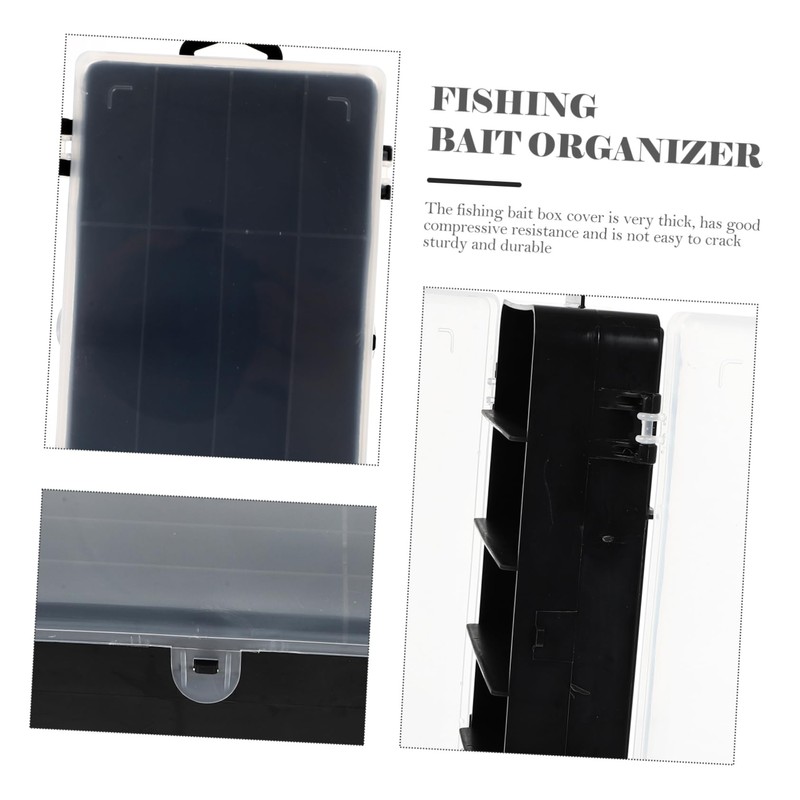 Totority 3pcs Fishing Tool Box with Compartments Portable Storage Case
