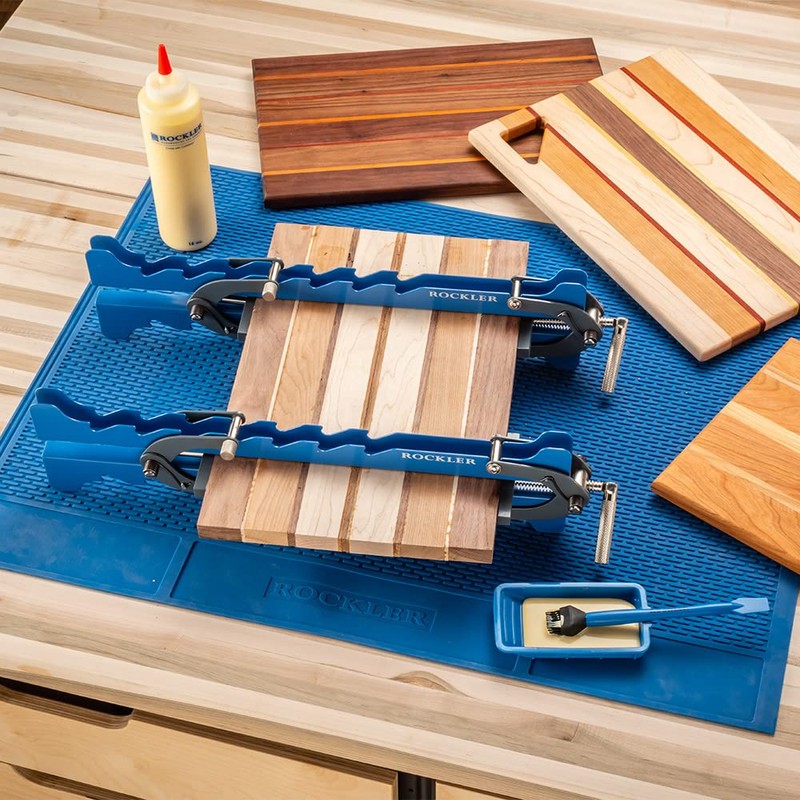 Rockler Mini Deluxe Panel Clamps (2-Pack) - Powerful Four-Way Pressure