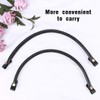 WKRTDY 40 cm leather bag handles, black, sturdy PU leather,