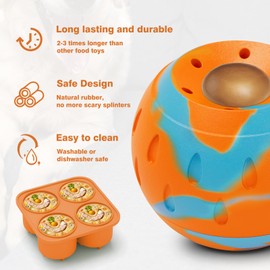 COSDIG Dog Toys - Fillable Treat Dog Toys, Treat Dispensing Dog Toys,Long-Lasting Dog Chew Toys, Dog Toys to Keep Them Busy,Reusable,Reduces Anxiety Dog Toys, Interactive Dog Puzzle Toys-Large