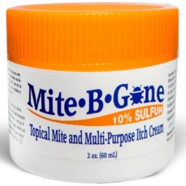 Mite-b-gone Mite Cream & Bite Relief - 10% Natural Blend Sulfur Cream