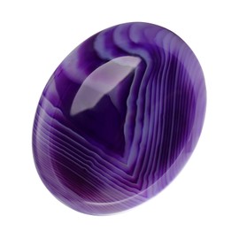 Artistone Purple Agate Worry Stone for Anxiety Carved Polished Pocket Oval Energy Meditation Healing Thumb Stone with Gift Box