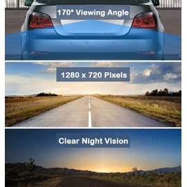 Backup Camera Frame License Plate HD Night Vision Rear View 170° Angle Waterproof Compatible with Dual Car Radio XDVD179BT XVM1000UI DCPA71W DCPA901 DM620N DM70MIR DM90MIR DMCPA70 DV622 DV712 DV715B