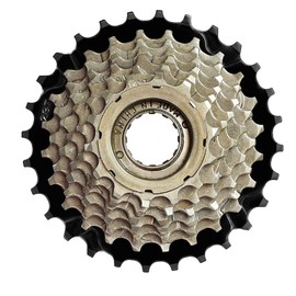 Tookie 7-Speed Bicycle Freewheel, Stainless Steel Sprocket Bicycle Wear Resistan-t Freewheel Wheel for Mountain Bikes Road Bikes, 14-16-18-20-22-24-28T Screw On Freewheel (Brass Color)