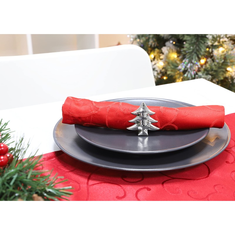 Christmas Concepts® Set of 4 Silver Napkin Rings – Luxury