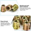 PERFETSELL 50 PCS Threaded Insert Nuts for Wood Furniture, M6x15mm