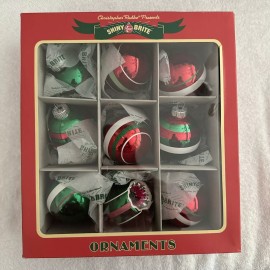 Christopher Radko NEW Christopher Radko Shiny Brite Christmas  Glass Ornaments & Reflectors set 9
