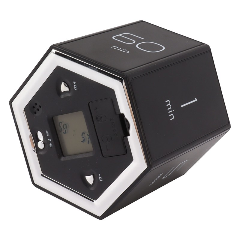 Hex Flip Timer with Mute Alarm Function Magnetic Time Management