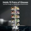 NiHome Clear Acrylic Rotating Eyeglass Display Stand for 10 Pairs,