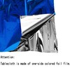 JUICY MOOM Blue Foil Tablecloth Plastic Table Cover Rectangle Tables