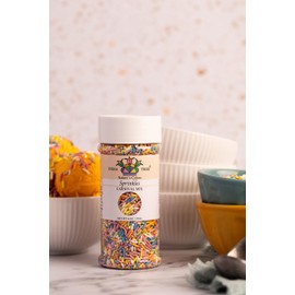 Pastel Rainbow Sprinkles – Dye-Free, Allergen-Free, Plant-Based Colors, 6 oz Jar – India Tree Nature’s Colors