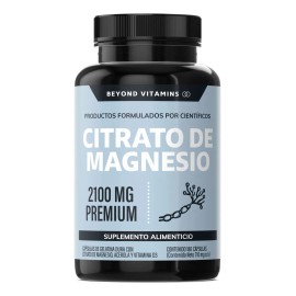 Citrato de Magnesio 2100mg con Acerola y Vitamina D3 - Suplemento alimenticio de Magnesium Citrate  Vitaminas Mujer  Hombre - Citrato Magnesio Polvo  