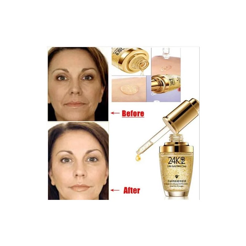 Paquete 12 Pzs Bioaqua 24k Gold Essence Skin Antiedad