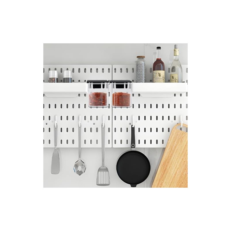 4 Pcs Pegboard Accessories with Lid, 3.9 x 3.2 x