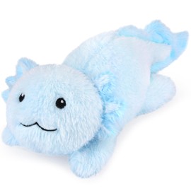 Leokawin Weighted Stuffed Animals - Weighted Axolotl Plush,Large Blue Axolotl Stuffed Animal,Cute Axolotl Weighted Plushie Birthday for Kids Boys Girls (23 Inch,2lbs)